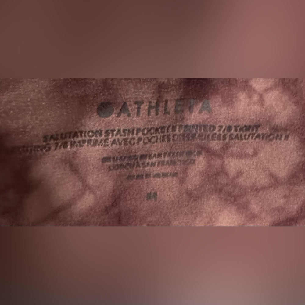 Athleta Salutation Stash Pocket II Printed 7/8 Tight Riptide Palermo - Picture 5 of 7